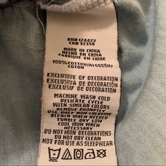 🛍 DKNY Toddler Chambray Peplum Top - Size 4T - Picture 6 of 7